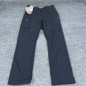 Wrangler Cargo Pants Mens 34x30 Black ATG Fleece Lined Straight Fit 5-Pockets